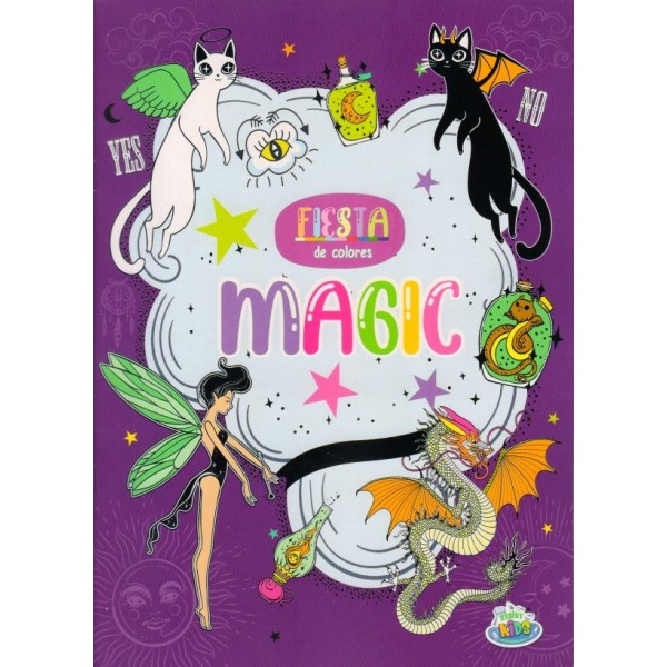 Fiesta de Colores Magic: libro para colorear, 28x20 cm, tapa blanda, 16 páginas