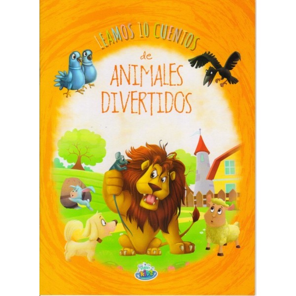 Leamos 10 cuentos de Animales divertidos, libro de cuentos, tapa blanda, 28x20 cm, 16 páginas