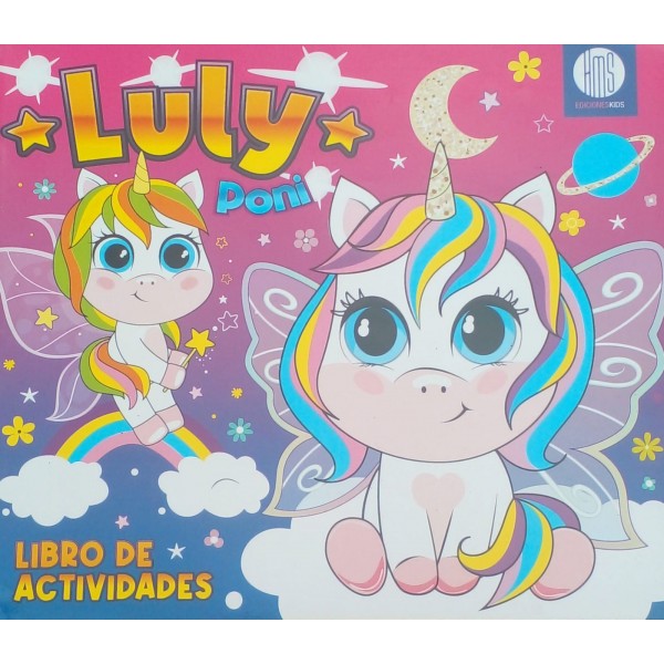 Luly Poni libro de actividades para colorear, 12 páginas, 21x23 cm, tapa blanda