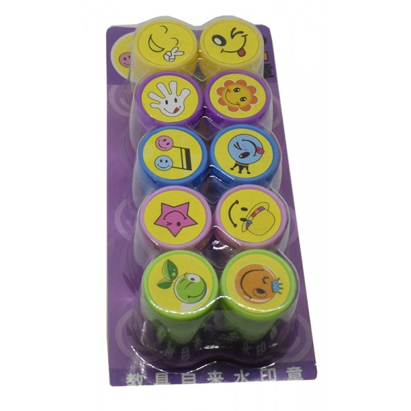 Sellitos infantiles motivo Emoji/Fantasía x 10 unidades, en blister