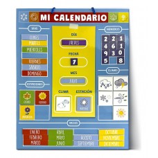 Calendario Imantado Didáctico de Rutinas: Días, Meses, Clima y Estaciones - Barco de Papel