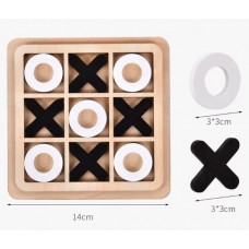Juego Tatetí Didáctico de Madera 14x14 cm - Juguete Educativo por Mayor - Montessori