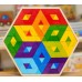 Tangram de Madera Grande Hexagonal Multicolor – 96 Piezas Didácticas 