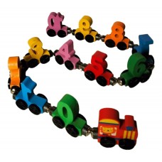 Mini Tren Didáctico de Madera Imantado Números - Secuencia Numérica de Colores