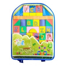 Mochila de bloques de madera letras y números juego didáctico Montessori - Juguetes Didácticos x Mayor - M398