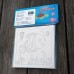 Rompecabezas x 4 unidades, cartón grueso, motivo Animales de mar, 4 piezas, 14x14 cm + 4 láminas para colorear