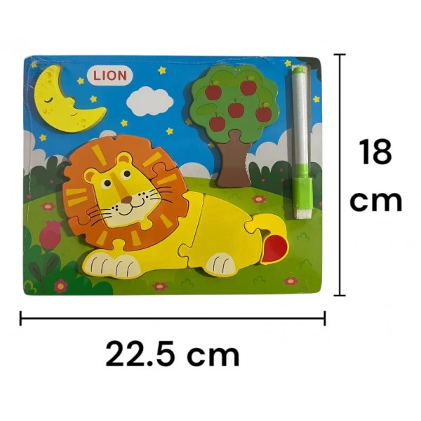 Rompecabezas con Pizarrón Didáctico 2 en 1 para Niños - En Inglés - Con Marcador Rompecabezas con Pizarrón Didáctico 2 en 1 para Niños - En Inglés - Con Marcador