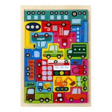 Rompecabezas Tetris de Madera Medios de Transportes - Tetris Colorido Educativo - 15x22 cm - Juguetes Didácticos Tetris por Mayor