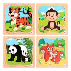 Rompecabezas de Madera Didácticos – 16 piezas cada uno 15×15 cm - Juegos Educativos por Mayor