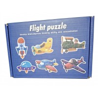 Set X 6 Rompecabezas Didácticos de Transportes Aéreos - Flight Puzzle