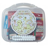 Set de Arte "Dino Aventura" - Set Creativo de 9 Elementos para Niños
