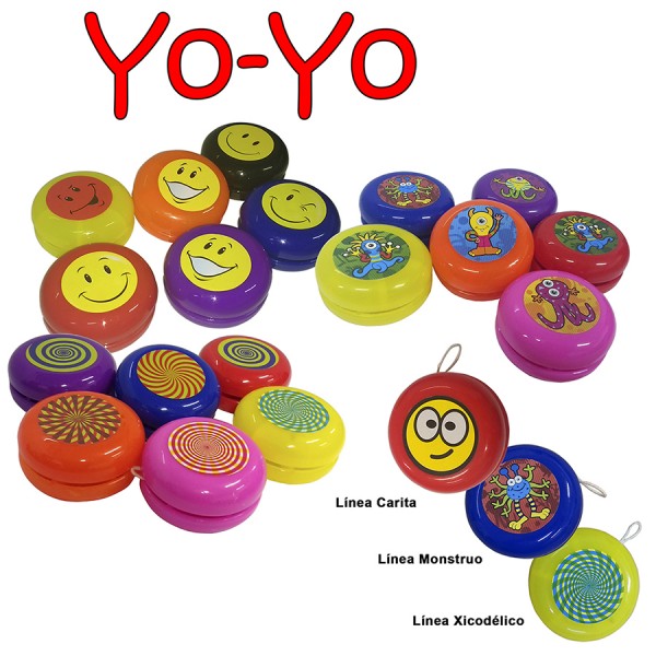 Yo-yo infantil, distintos modelos multicolores, juguete clásico
