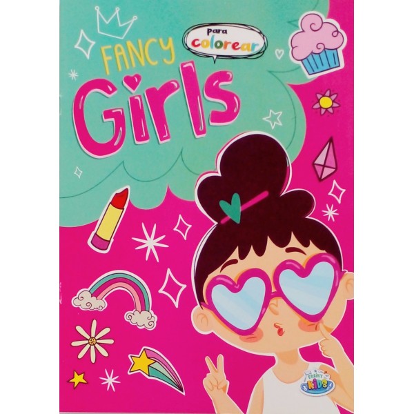 Fancy Girls: libro para colorear 16 páginas, 20x28 cm, tapa blanda
