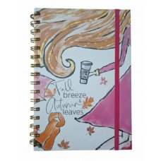 Cuaderno Espiral 16x19 cm Tapa Dura Hojas Rayadas - Diseño Cute (Varios Modelos) - Librería Mayorista 