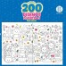200 diseños divertidos para colorear: libro de tapa blanda, 28x20 cm, 32 páginas