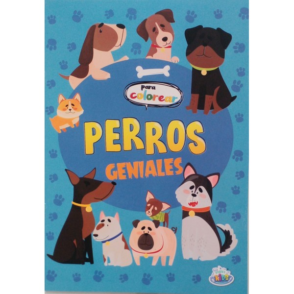 Perros Geniales: libro para colorear, 16 páginas, 20x28 cm tapa blanda