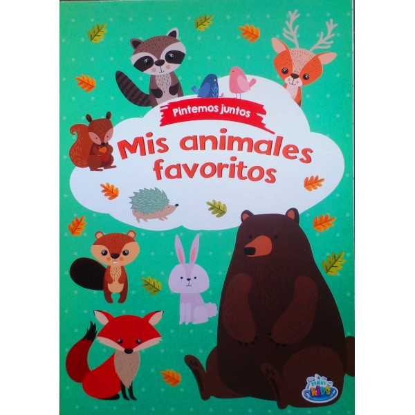 Pintemos juntos Mis animales favoritos: libro para coloréar, 20x28 cm, 16 páginas tapa blanda