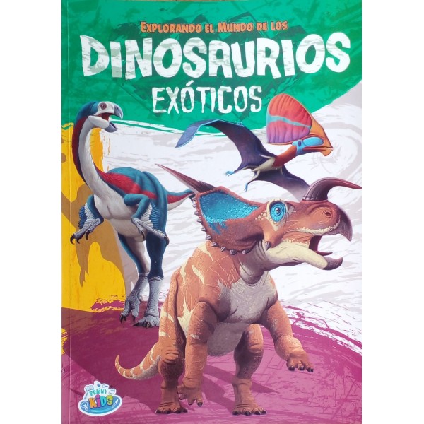 Explorando el mundo de los dinosaurios: libro de tapa blanda, 19x27 cm, 32 páginas, 4 títulos diferentes 