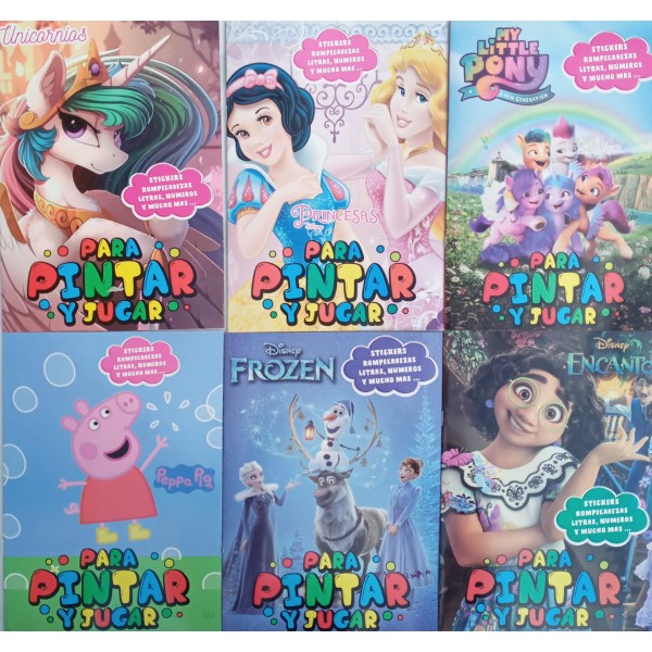 Libros para colorear motivo nena, modelos surtidos, con stickers