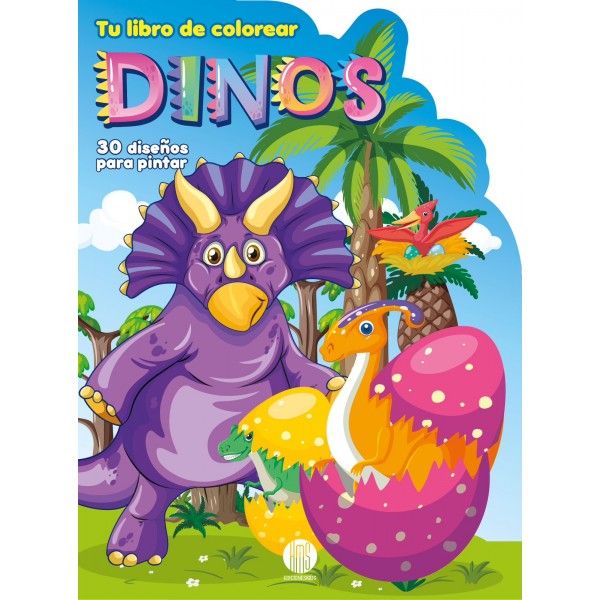 Activity Book Tu libro de colorear Dinosaurios: libro de actividades 23x31 cm, 30 páginas, troquelado