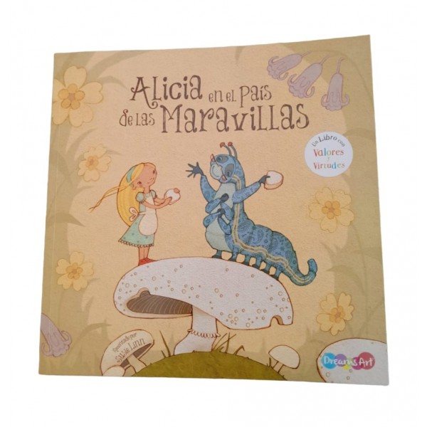 Libro de cuentos Alicia en el país de las maravillas: 21x21 cm, tapa blanda, papel ilustración, 24 páginas