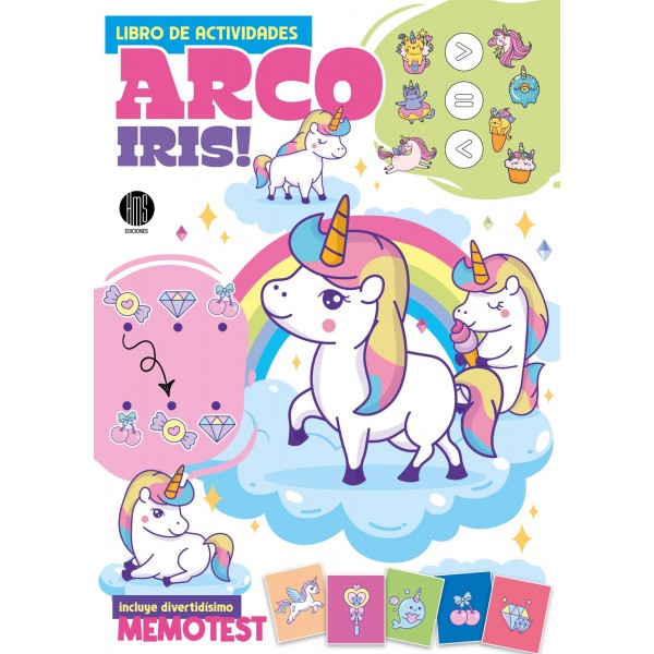 Libro de Actividades Infantil "Arco Iris! Incluye divertidísimo Memotest" (20x28 cm) - 16 pág Libro de Actividades Infantil "Arco Iris! Incluye divertidísimo Memotest" (20x28 cm) - 16 pág
