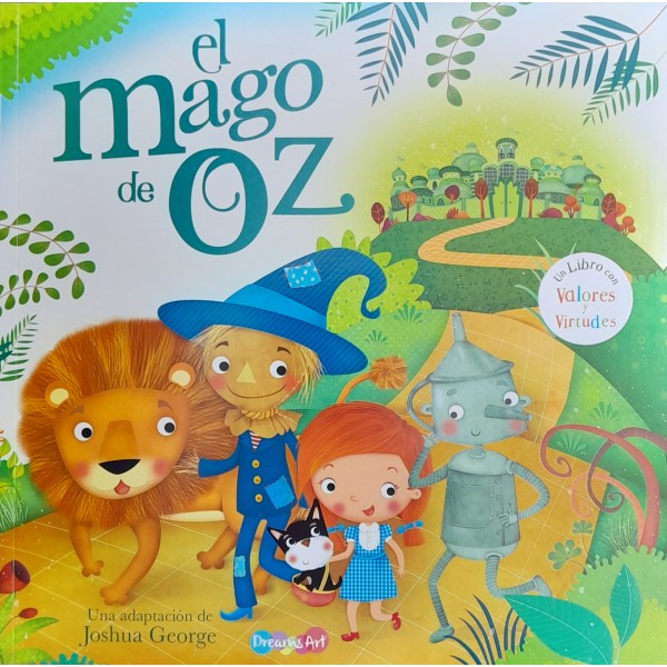 Libro de cuentos El mago de Oz: 21x21 cm, tapa blanda, papel ilustración, 24 páginas