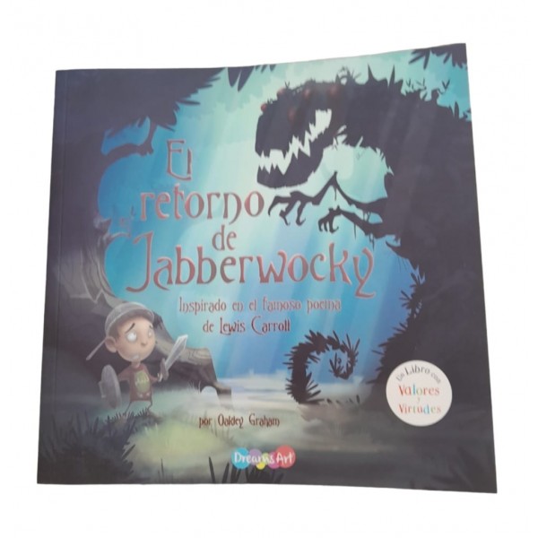 Libro de cuentos El retorno de Jabberwocky: 21x21 cm, tapa blanda, papel ilustración, 24 páginas