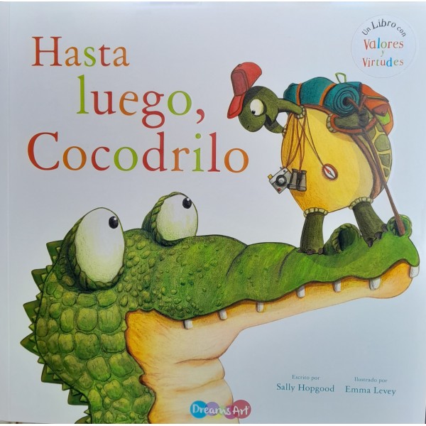 Libro de cuentos Hasta luego, cocodrilo: 21x21 cm, tapa blanda, papel ilustración, 24 páginas