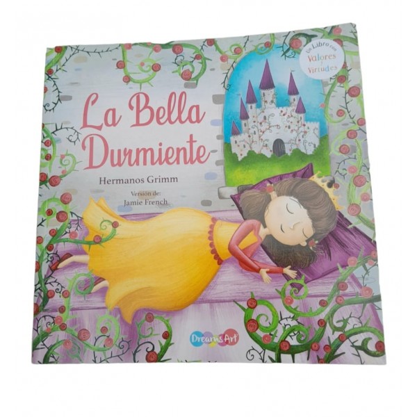 Libro de cuentos La bella durmiente: 21x21 cm, tapa blanda, papel ilustración, 24 páginas
