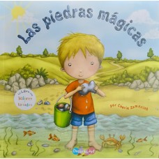 Libro de cuentos Las piedras mágicas: 21x21 cm, tapa blanda, papel ilustración, 24 p Libros x Mayor
