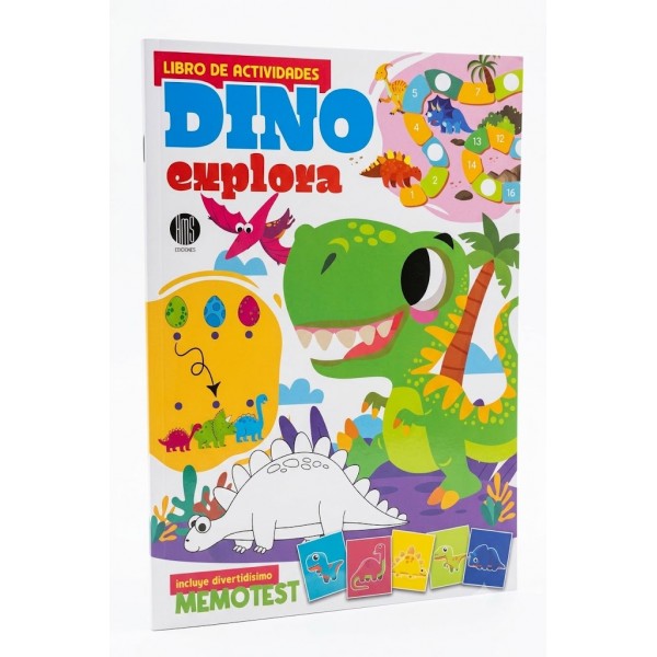 Dino Explora - Incluye Memotest (20x28 cm - 32 Págs) - Libro de Actividades x Mayor Dino Explora - Incluye Memotest (20x28 cm - 32 Págs) - Libro de Actividades x Mayor