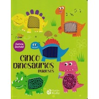 Libro Infantil Cinco Dinosaurios Ruidosos Con Texturas Libro Didáctico Infantil de Estimulación Sensorial