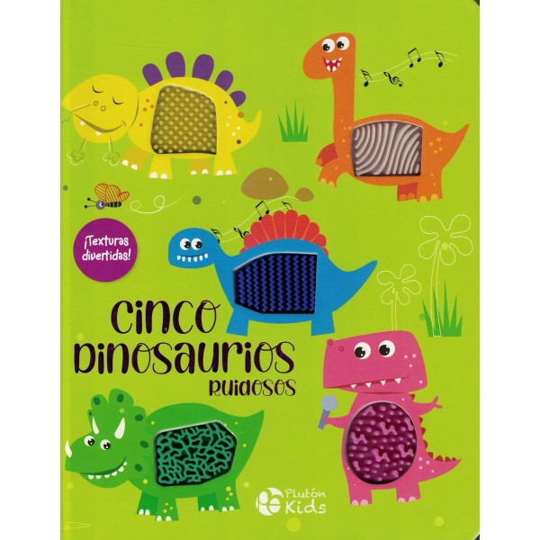 Libro Infantil Cinco Dinosaurios Ruidosos Con Texturas Libro Didáctico Infantil de Estimulación Sensorial Libro Infantil Cinco Dinosaurios Ruidosos Con Texturas Libro Didáctico Infantil de Estimulación Sensorial