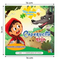 Libro Infantil con Rompecabezas "Caperucita Roja" - Mis Clásicos de Siempre (School Fun)