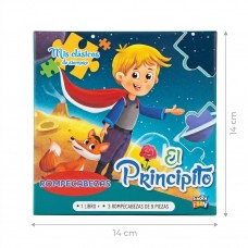 Libro El Principito En Imprenta Mayúscula Con 3 Rompecabezas de 9 Piezas