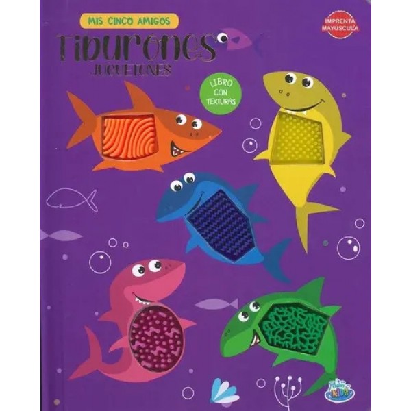 Libro Infantil Tiburones Juguetones Con Texturas Libro Didáctico Sensorial
