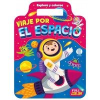 Valijita para Colorear Viaje por el Espacio - Con Manija (23x31 cm - 16 Págs)