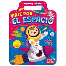 Valijita para Colorear Viaje por el Espacio - Con Manija (23x31 cm - 16 Págs)