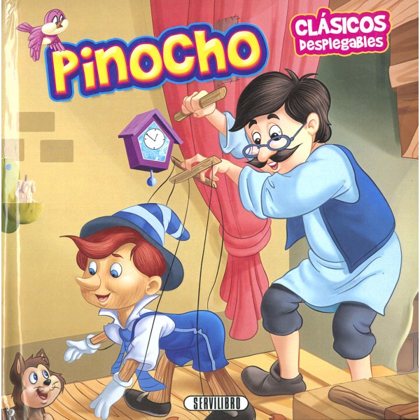 Libro Clásicos Desplegables: Pinocho - Tapa Acolchada Pop-Up (19.5x19.5 cm) Libro Clásicos Desplegables: Pinocho - Tapa Acolchada Pop-Up (19.5x19.5 cm)