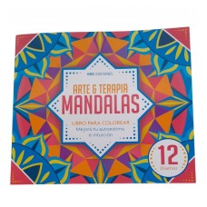 Mandalas Arte y Terapia – Libro para Colorear y Relajarse con Creatividad y Conexión Interior - 21x23 cm 12 Diseños