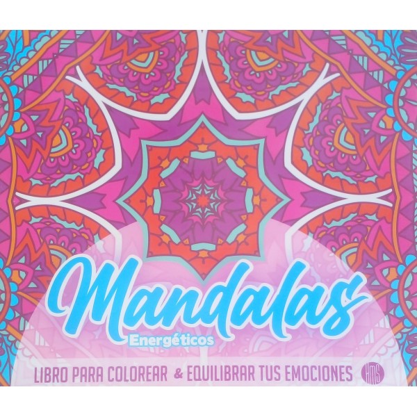 Mandalas energéticos, 12 diseños para colorear, 21x23cm, tapa blanda 
