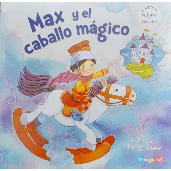 Libro de cuentos Max y el caballo mágico: 21x21 cm, tapa blanda, papel ilustración, 24 páginas