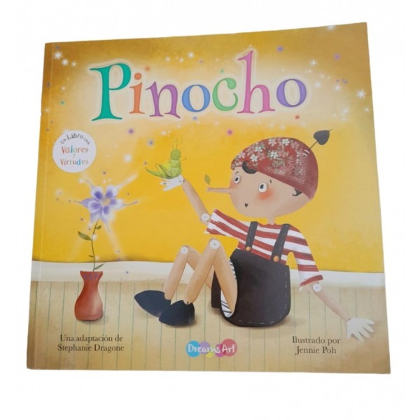Libro de cuentos Pinocho: 21x21 cm, tapa blanda, papel ilustración, 24 páginas