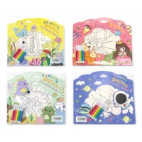 Set de Arte Infantil para Colorear distintos Modelos:  4 Cartas + Anteojos + 5 Marcadores  - Diversión Didáctica