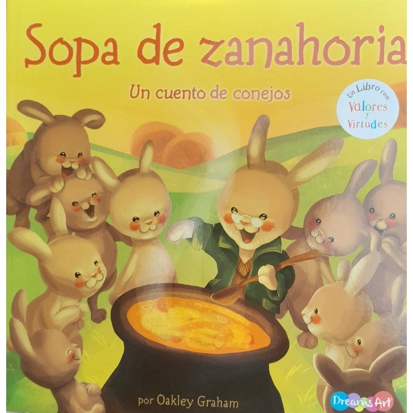 Libro de cuentos Sopa de zanahorias: 21x21 cm, tapa blanda, papel ilustración, 24 páginas