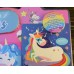 Valija didáctica El mundo encantando de los unicornios: 4 libros para leer y pintar + pincel + 6 acuarelas + figuras recortables