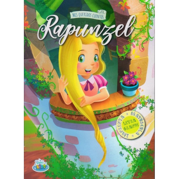 Mis queridos cuentos Rapunzel: libro de cuentos, imprenta mayúscula, 28x20 cm, 16 pág tapa blanda